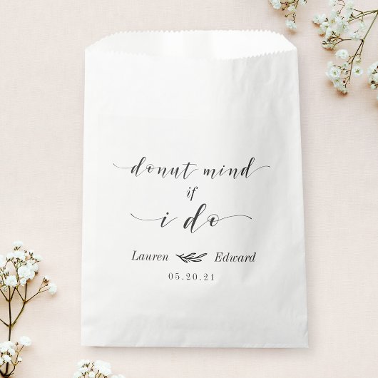 Sachets En Papier Attention si je fais du Mariage Doughnut