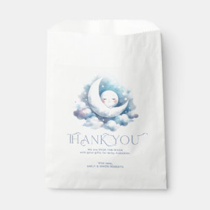 Sachets En Papier Au cours de la lune merci typographie