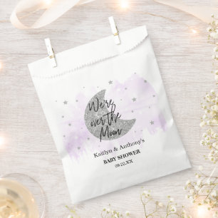 Sachets En Papier Au-Dessus De La Lune Baby shower neutre