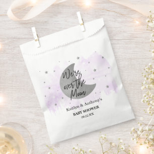 Sachets En Papier Au-Dessus De La Lune Baby shower neutre