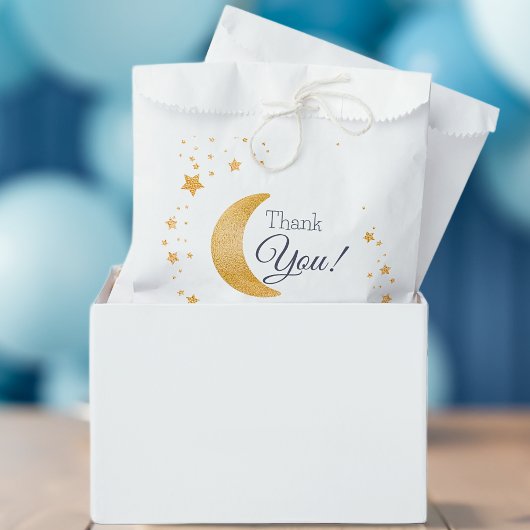 Sachets En Papier Au-dessus du Baby shower de Merci de Lune