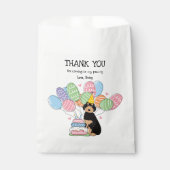 Sachets En Papier Aussiedoodle noir Tan Anniversaire Merci (Devant)