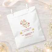 Sachets En Papier Automne Aquarelle Les Feuilles Remercient Monogram (Coupé)