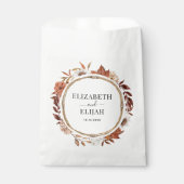 Sachets En Papier Automne Automne Floral Terracotta Mariage (Devant)