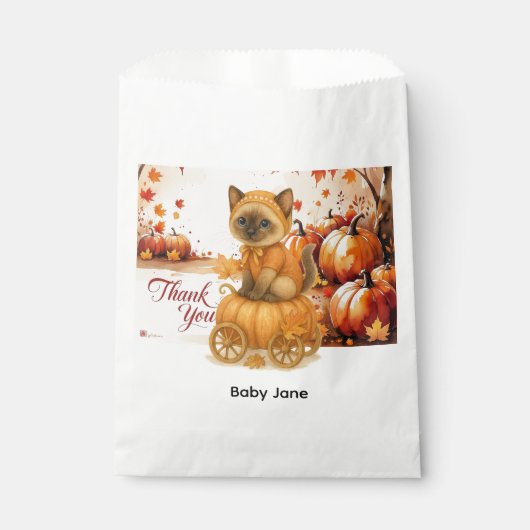 Sachets En Papier Automne Baby shower d'automne pour Amoureux de les (Devant)