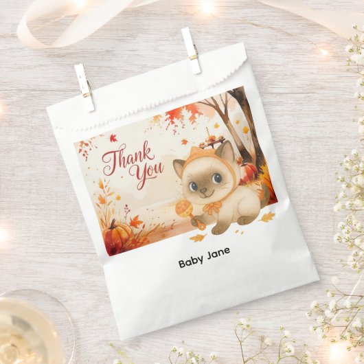 Sachets En Papier Automne Baby shower d'automne pour Amoureux de les (Coupé)