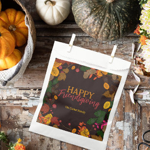 Sachets En Papier Automne Feuilles Acorns Berries Joyeux Ami