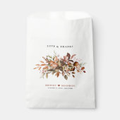 Sachets En Papier Automne Feuilles Russe Pays Boho Mariage (Devant)