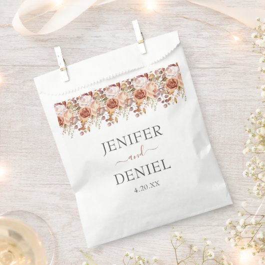 Sachets En Papier Automne Feuilles Russe Pays Boho Mariage (Coupé)