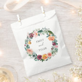 Sachets En Papier Automne Fleur Rose Fleur Floral Mariage Wreath (Coupé)