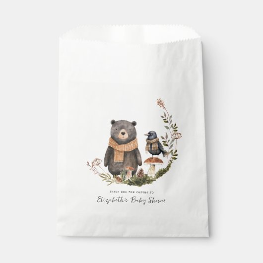 Sachets En Papier Automne mûre | Baby shower forestier (Devant)