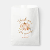 Sachets En Papier Automne petit citrouille anniversaire Merci de tra (Devant)