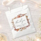 Sachets En Papier Automne Rustique Floral Personnalisé (Coupé)