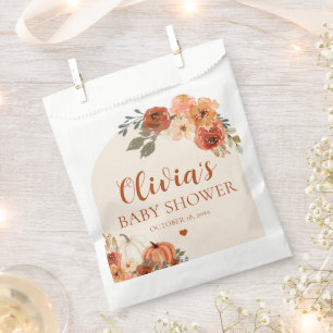 Sachets En Papier Automne Un Peu Citrouille Automne Baby shower Flor