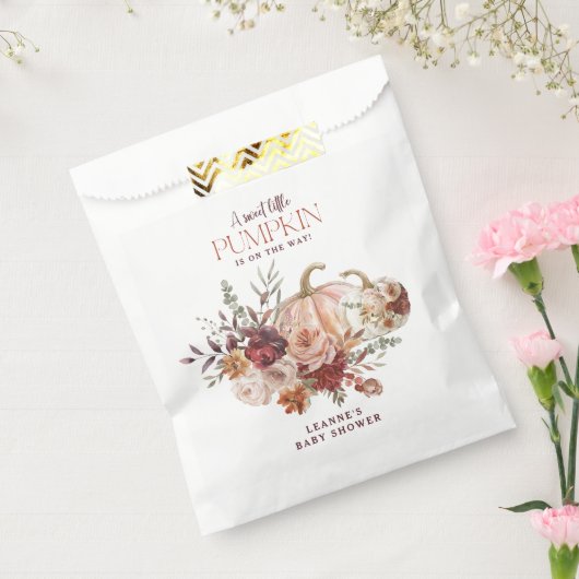 Sachets En Papier Autumn Blooms 'a little pumpkin' Baby Shower (Scellé)