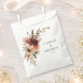 Sachets En Papier Autumn Burgundy Fall Floral Wedding (Coupé)