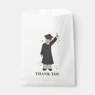 Sachets En Papier Avatar de garçon personnalisé  Diplôme d'étude