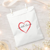 Sachets En Papier Avec amour simple élégant cœur monogramme script (Coupé)