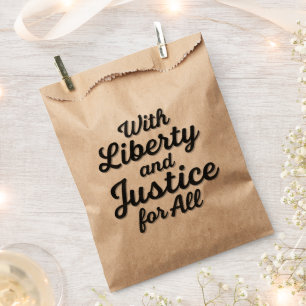 Sachets En Papier Avec la liberté et la justice pour toutes les mani