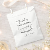Sachets En Papier Avid Reader II - Citation Jane Austen (Coupé)