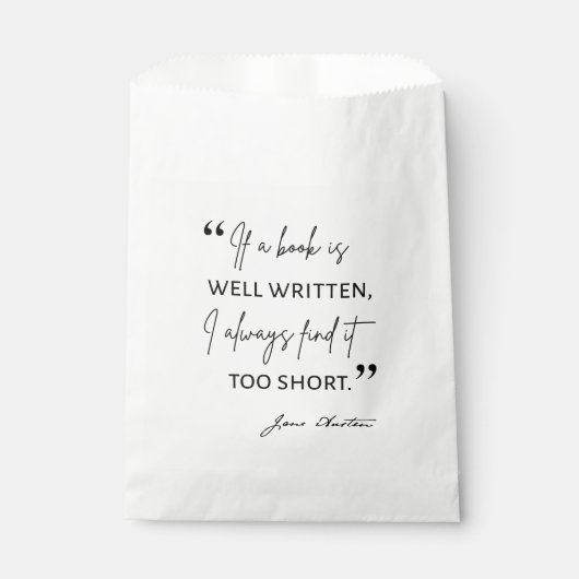 Sachets En Papier Avid Reader II - Citation Jane Austen (Devant)