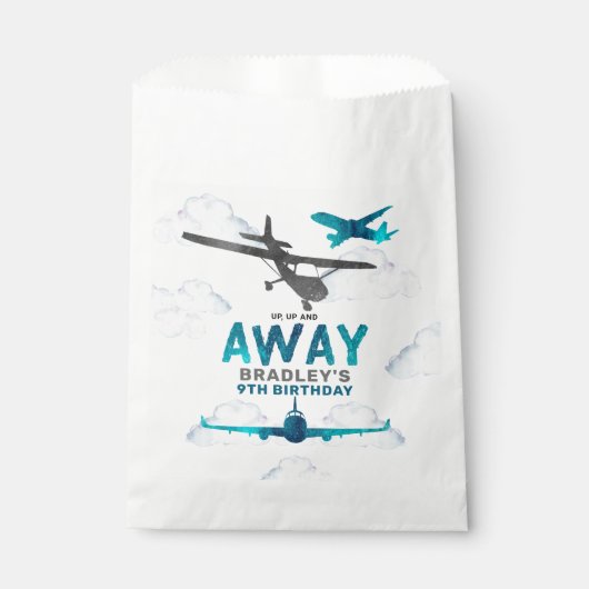 Sachets En Papier Avion Aviation Tout âge Anniversaire Partie (Devant)