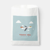 Sachets En Papier Avion et nuages Anniversaire de enfant Merci (Devant)