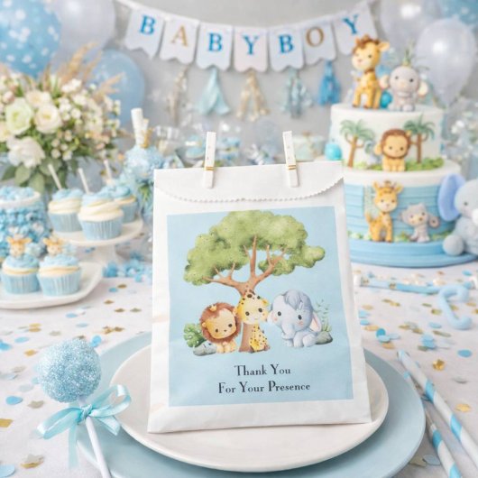 SACHETS EN PAPIER BABE BLEU SAFARI