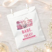 Sachets En Papier BABE.. Piscine rose fille Merci d'anniversaire (Coupé)