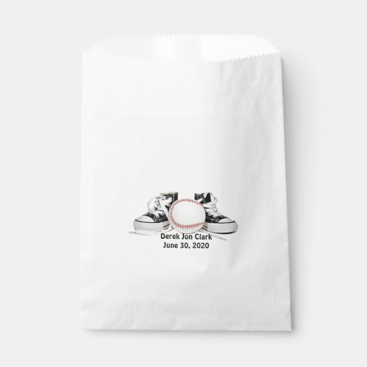Sachets En Papier Baby Boy Baseball (Devant)
