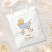 Sachets En Papier Baby Boy Douche Bleu Retro Carriage (Coupé)