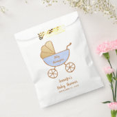 Sachets En Papier Baby Boy Douche Bleu Retro Carriage (Scellé)