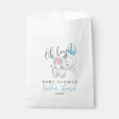 Sachets En Papier Baby Elephant & Baby shower Bleu Balloon (Devant)