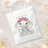 Sachets En Papier Baby elephant floral pink (Coupé)