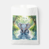 Sachets En Papier Baby Elephant Themed Baby Shower (Devant)