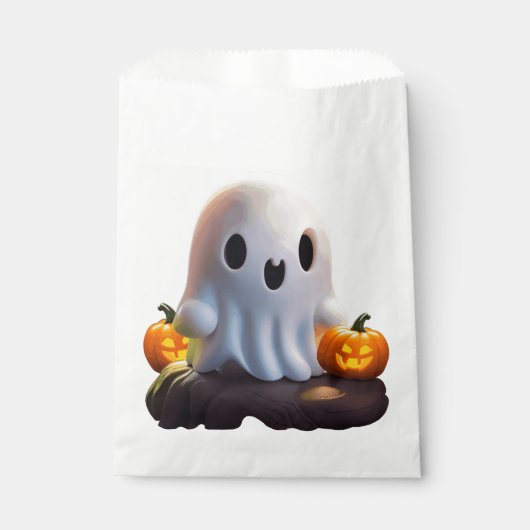 Sachets En Papier Baby Ghost Déplaisant mignon caractère Halloween (Devant)