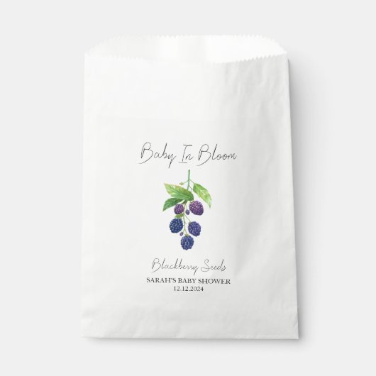 Sachets En Papier Baby In Bloom l Blackberry Seeds Baby shower (Devant)