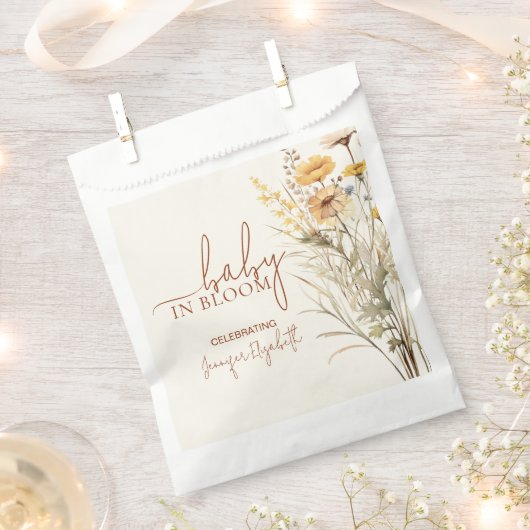 Sachets En Papier Baby in Bloom Wildflower Baby Shower (Coupé)