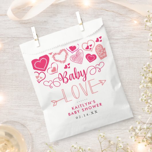 Sachets En Papier "Baby Love" Valentine's Day Baby Shower (Coupé)