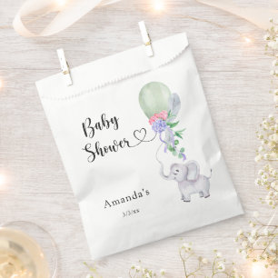 Sachets En Papier Baby shower à ballets et éléphants