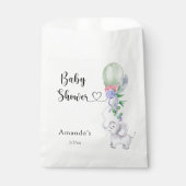 Sachets En Papier Baby shower à ballets et éléphants (Devant)