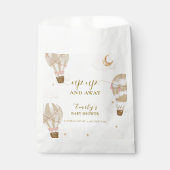 Sachets En Papier Baby shower à ballon à air chaud de Boho neutre (Devant)