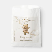 Sachets En Papier Baby shower à ballon à air d'attente avant l'ours (Devant)