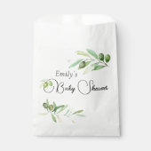 Sachets En Papier Baby shower à branches d'olivier (Devant)