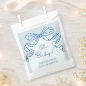 Sachets En Papier Baby shower à mâchoire blanche rétro (Coupé)