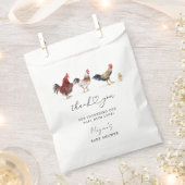 Sachets En Papier Baby shower à thème de poulet rustique (Coupé)
