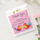 Sachets En Papier Baby shower À Thème Oiseau Mignonne Aquarelle (Scellé)