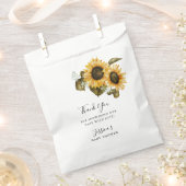 Sachets En Papier Baby shower à thème tournesol rustique (Coupé)