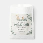Sachets En Papier Baby shower à thème Wild One Zoo (Devant)