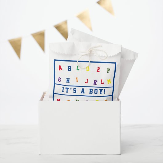 SACHETS EN PAPIER BABY SHOWER ABC (Fête)